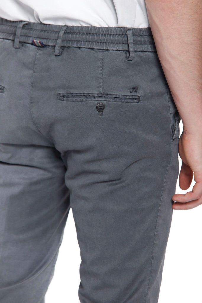 Milano Jogger - Chino-Jogginghose für Herren aus Baumwolle und Tencel extra slim Passform