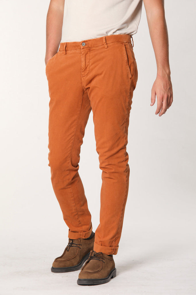 Milano Style Essential Herren-Chinohose aus Modal-Stretch-Extra-Slim-Fit Special Washing