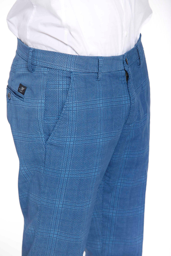 Torino Style - Herren-Chinohose im Torino-Stil aus Baumwoll-Twill mit Wales-Print