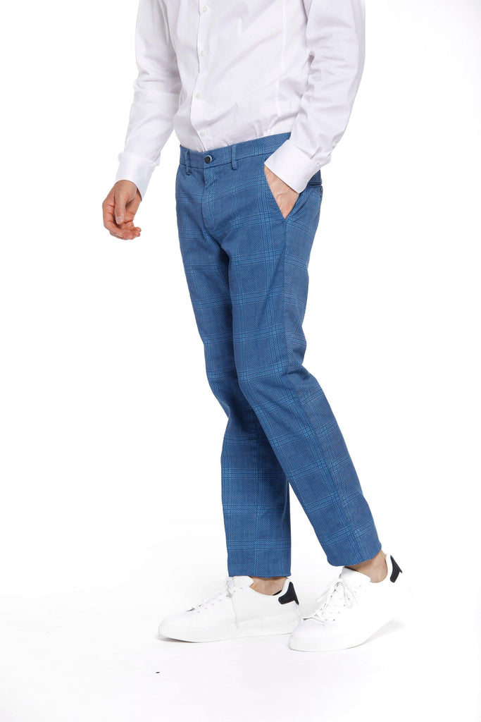 Torino Style - Herren-Chinohose im Torino-Stil aus Baumwoll-Twill mit Wales-Print
