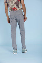 Torino Ocean pantalone chino uomo in cotone galles sfumato slim fit