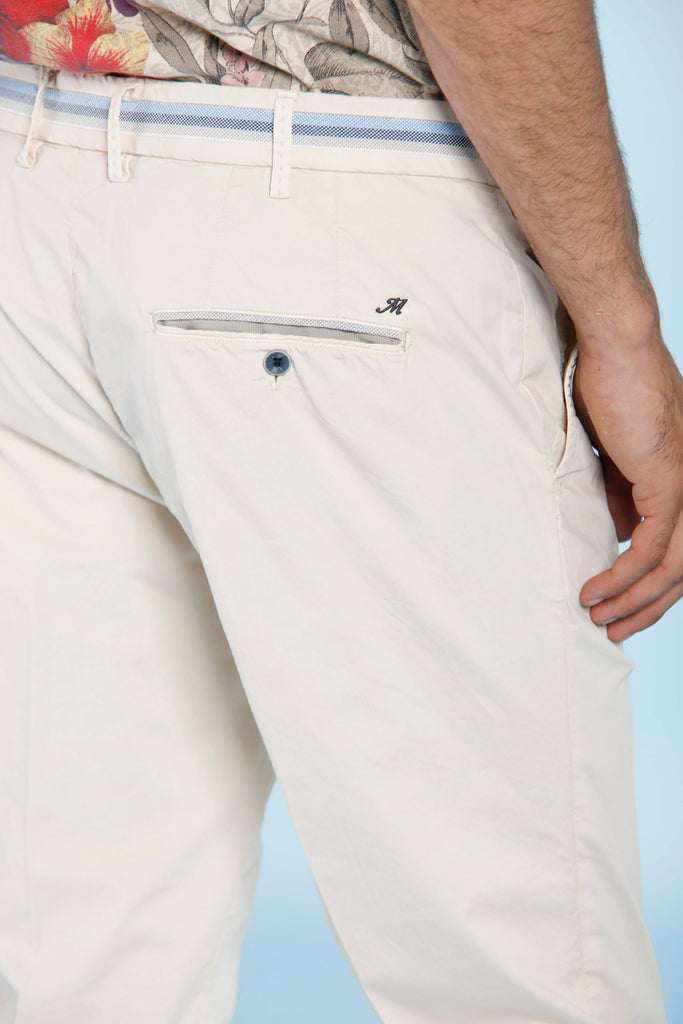 Torino Rainbow - Herren-Chinohose aus Stretch-Gabardine mit Bändern