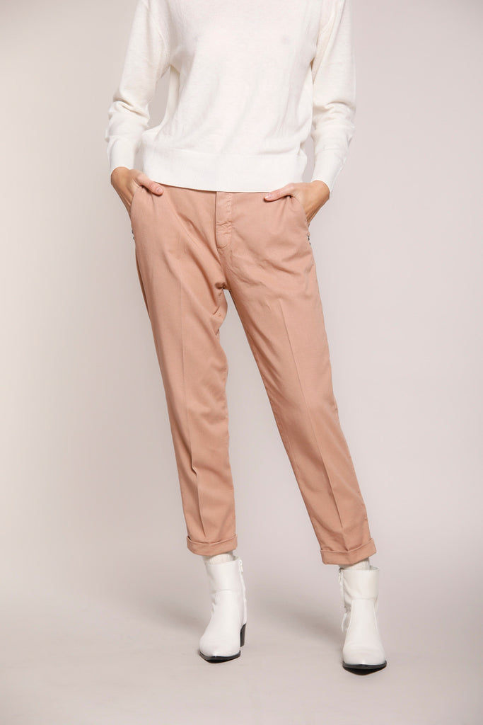 Immagine 1 di pantalone chino donna in twill colore carne modello New York Cozy di Mason's